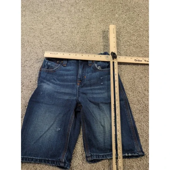 Polo Ralph Lauren Boys Denim Shorts Size 7 Blue Distressed Casual‎ - Picture 3 of 6